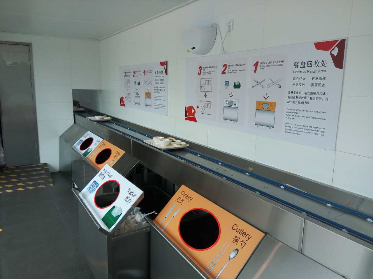 餐盤輸送機怎么處理餐具回收難題?